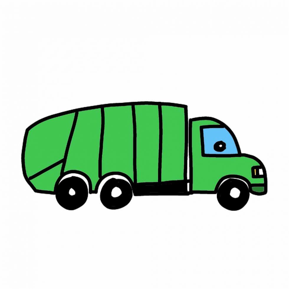 Learn How To Draw a Garbage Truck with Ituroo - Ituroo™